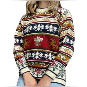 Natural brand Vintage 90s Prince of Wales Sweater Made in England